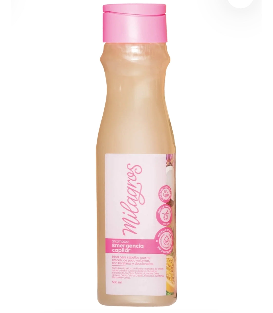 Shampoo emergencia capilar Milagros 450ml