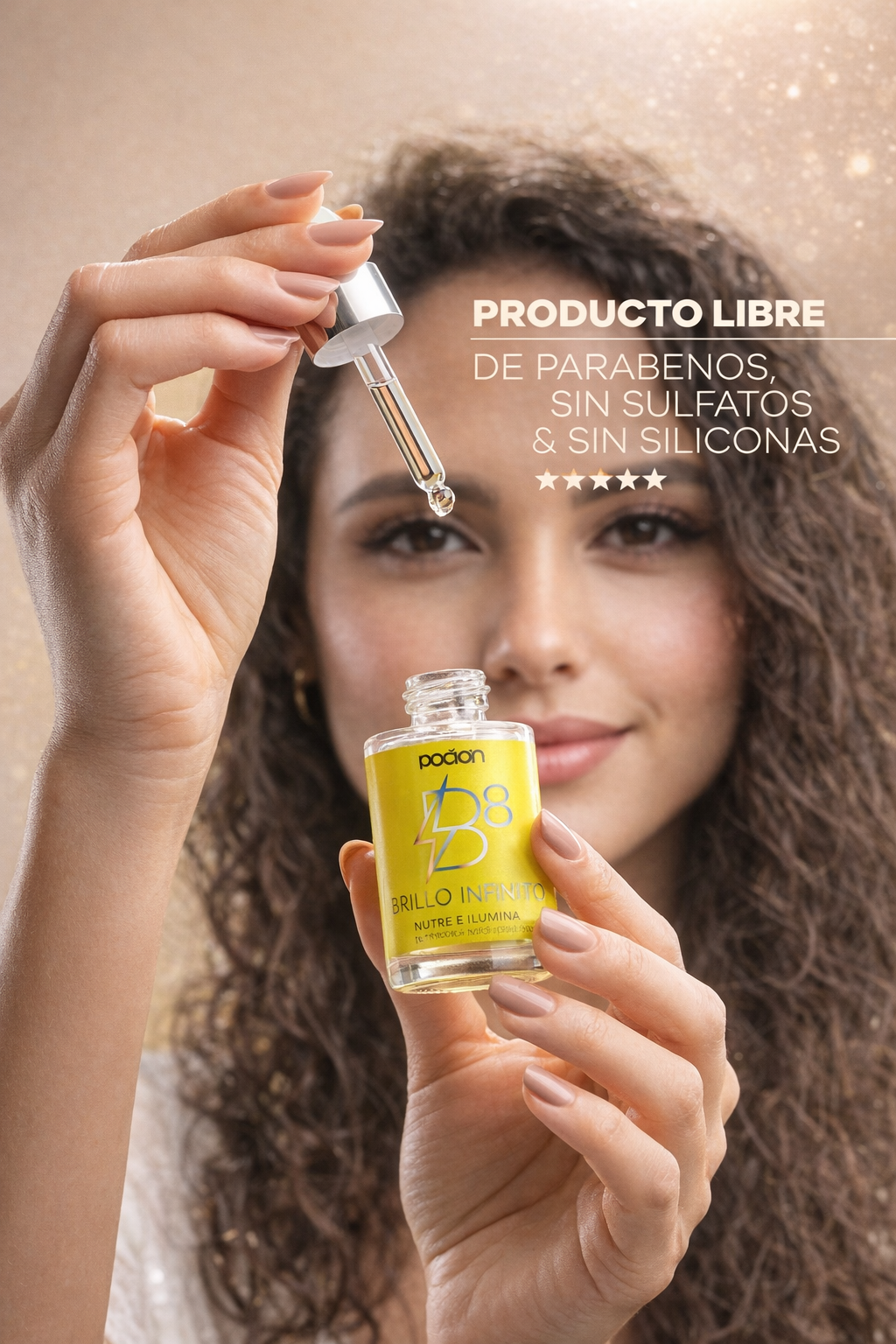 B8 Óleo Capilar Multifuncional La Poción+ – Reparación, Brillo y Control de Frizz