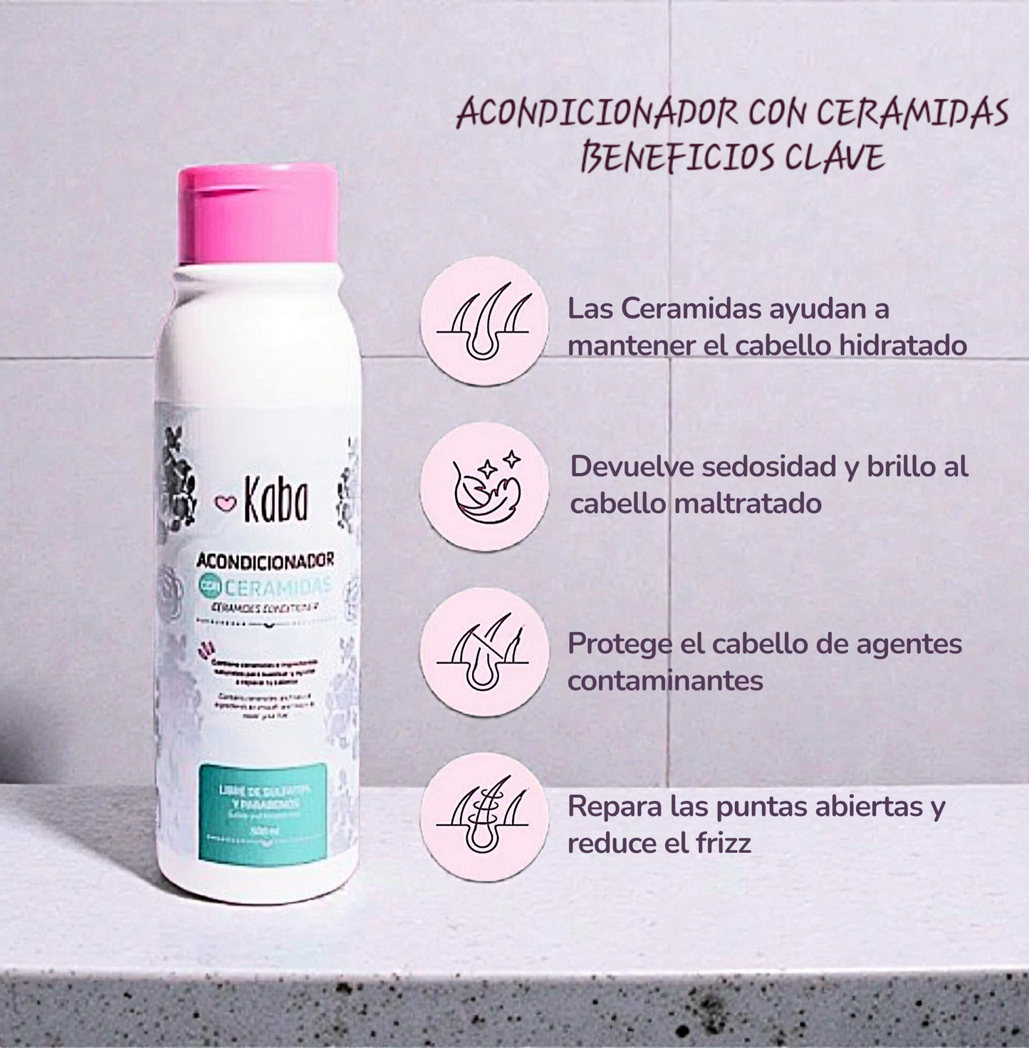 Acondicionador de Ceramidas Kaba – Hidratación y Suavidad