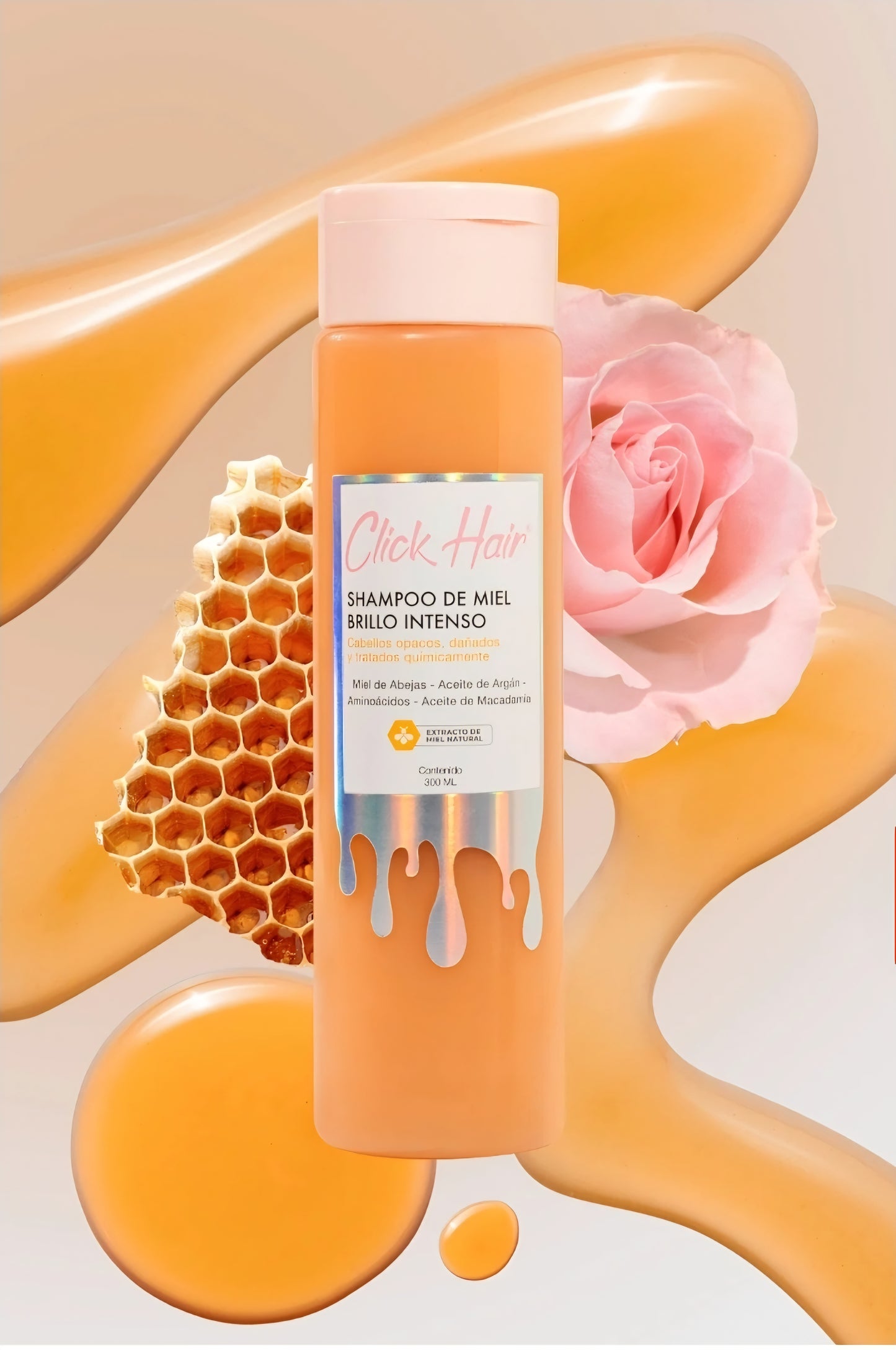 Shampoo de Miel Click Hair – Nutrición Profunda para Cabello Seco y Maltratado
