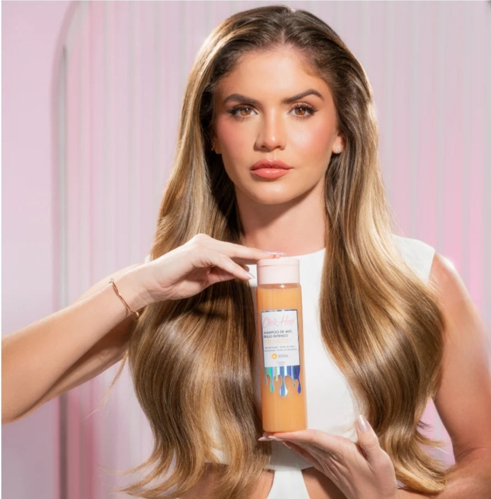 Shampoo de Miel Click Hair – Nutrición Profunda para Cabello Seco y Maltratado