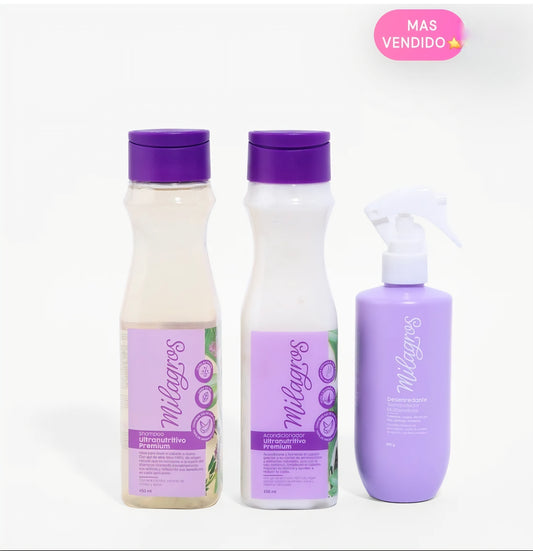 Kit Revitalizante Uso Diario Milagros – Rutina Completa Nutrición y Protección Capilar